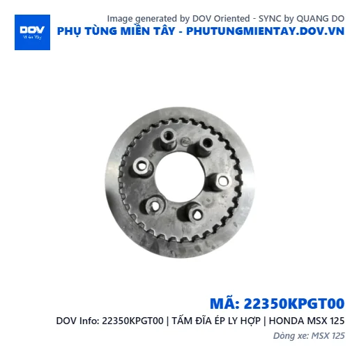 22350KPGT00 | TẤM ĐĨA ÉP LY HỢP | HONDA MSX 125 — 22350KPGT00