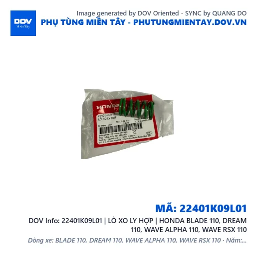 22401K09L01 | LÒ XO LY HỢP | HONDA BLADE 110, DREAM 110, WAVE ALPHA 110, WAVE RSX 110 — 22401K09L01
