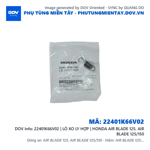 22401K66V02 | LÒ XO LY HỢP | HONDA AIR BLADE 125, AIR BLADE 125/150 — 22401K66V02
