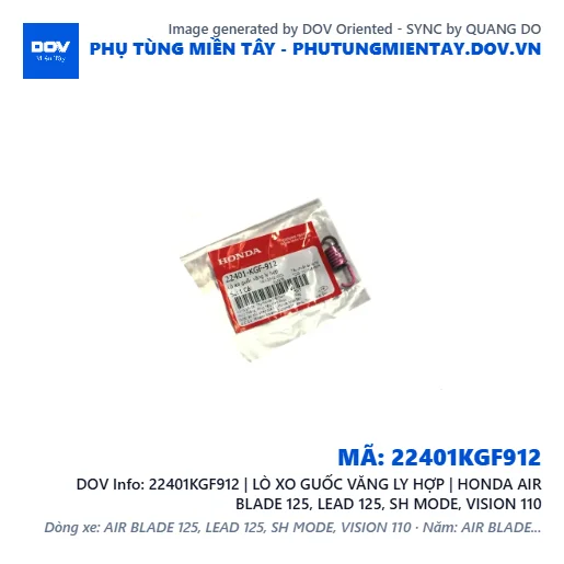 22401KGF912 | LÒ XO GUỐC VĂNG LY HỢP | HONDA AIR BLADE 125, LEAD 125, SH MODE, VISION 110 — 22401KGF912