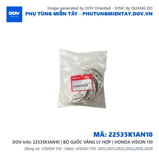 22535K1AN10 | BỘ GUỐC VĂNG LY HỢP | HONDA VISION 110 — 22535K1AN10