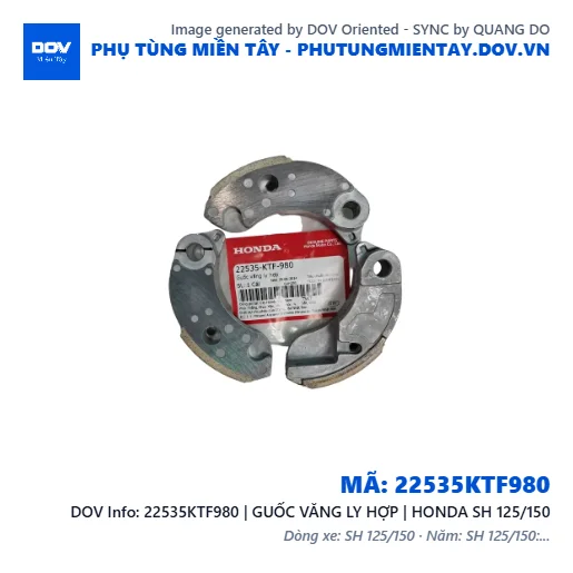 22535KTF980 | GUỐC VĂNG LY HỢP | HONDA SH 125/150 — 22535KTF980
