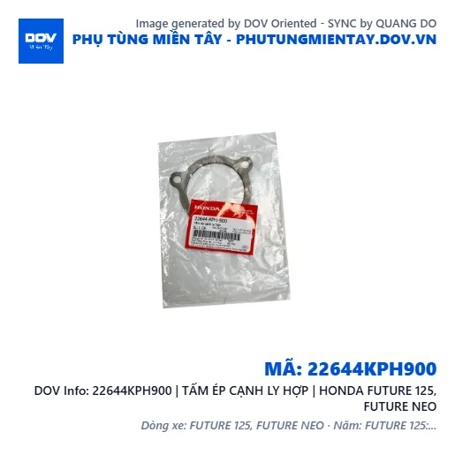 22644KPH900 | TẤM ÉP CẠNH LY HỢP | HONDA FUTURE 125, FUTURE NEO — 22644KPH900