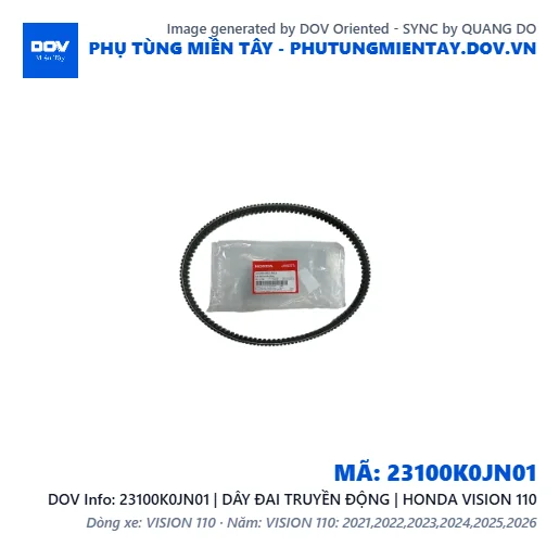 23100K0JN01 | DÂY ĐAI TRUYỀN ĐỘNG | HONDA VISION 110 — 23100K0JN01