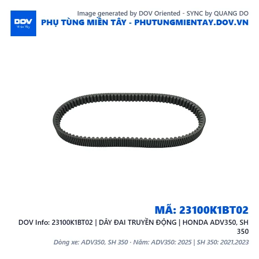 23100K1BT02 | DÂY ĐAI TRUYỀN ĐỘNG | HONDA ADV350, SH 350 — 23100K1BT02