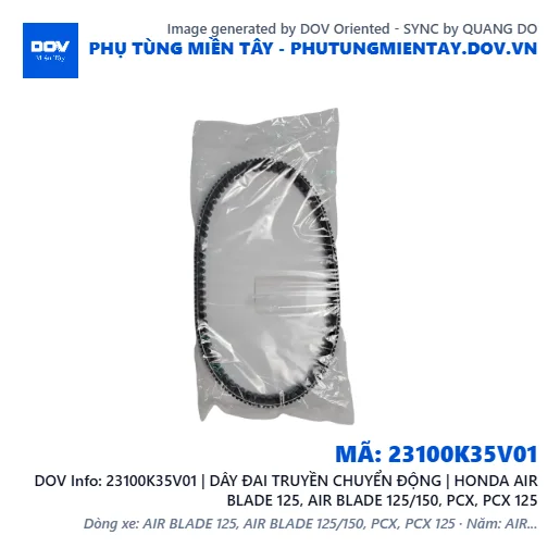 23100K35V01 | DÂY ĐAI TRUYỀN CHUYỂN ĐỘNG | HONDA AIR BLADE 125, AIR BLADE 125/150, PCX, PCX 125 — 23100K35V01