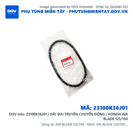23100K36J01 | DÂY ĐAI TRUYỀN CHUYỂN ĐỘNG | HONDA AIR BLADE 125/150 — 23100K36J01