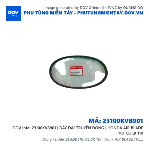23100KVB901 | DÂY ĐAI TRUYỀN ĐỘNG | HONDA AIR BLADE 110, CLICK 110 — 23100KVB901