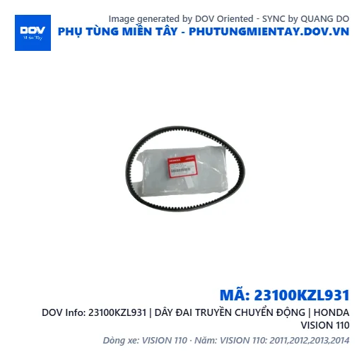 23100KZL931 | DÂY ĐAI TRUYỀN CHUYỂN ĐỘNG | HONDA VISION 110 — 23100KZL931
