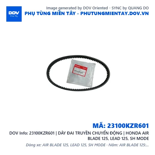 23100KZR601 | DÂY ĐAI TRUYỀN CHUYỂN ĐỘNG | HONDA AIR BLADE 125, LEAD 125, SH MODE — 23100KZR601