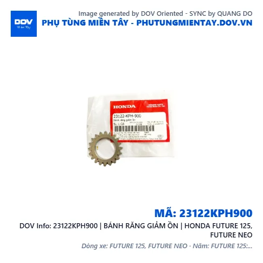 23122KPH900 | BÁNH RĂNG GIẢM ỒN | HONDA FUTURE 125, FUTURE NEO — 23122KPH900