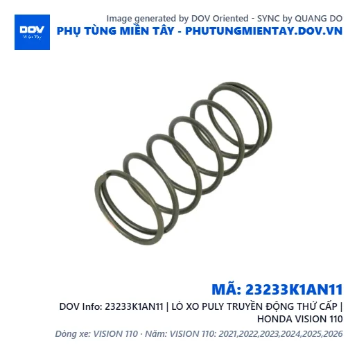 23233K1AN11 | LÒ XO PULY TRUYỀN ĐỘNG THỨ CẤP | HONDA VISION 110 — 23233K1AN11