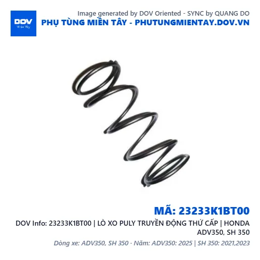 23233K1BT00 | LÒ XO PULY TRUYỀN ĐỘNG THỨ CẤP | HONDA ADV350, SH 350 — 23233K1BT00