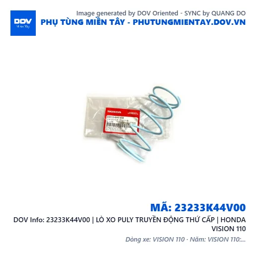 23233K44V00 | LÒ XO PULY TRUYỀN ĐỘNG THỨ CẤP | HONDA VISION 110 — 23233K44V00