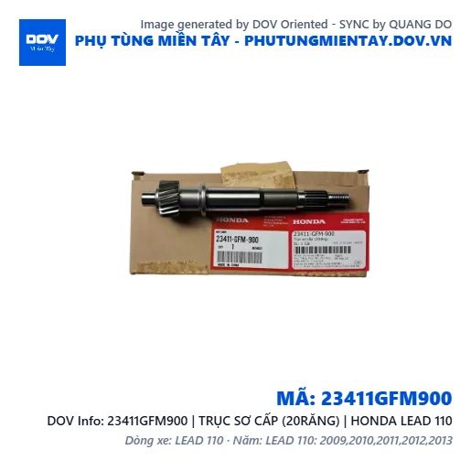 23411GFM900 | TRỤC SƠ CẤP (20RĂNG) | HONDA LEAD 110 — 23411GFM900