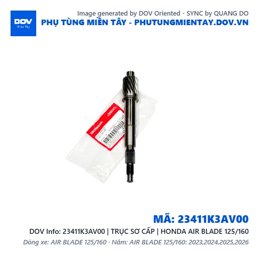 23411K3AV00 | TRỤC SƠ CẤP | HONDA AIR BLADE 125/160 — 23411K3AV00