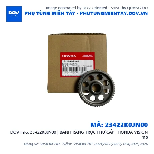 23422K0JN00 | BÁNH RĂNG TRỤC THỨ CẤP | HONDA VISION 110 — 23422K0JN00
