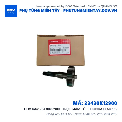 23430K12900 | TRỤC GIẢM TỐC | HONDA LEAD 125 — 23430K12900