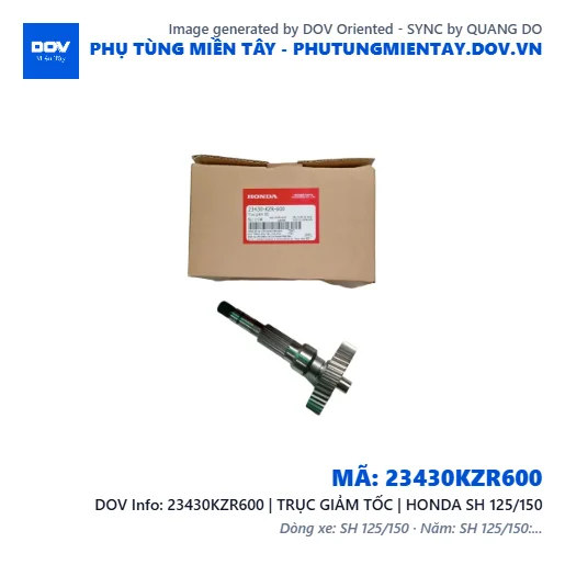 23430KZR600 | TRỤC GIẢM TỐC | HONDA SH 125/150 — 23430KZR600