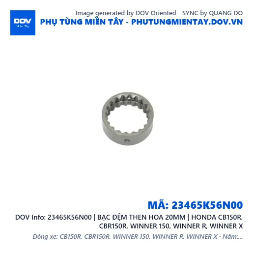 23465K56N00 | BẠC ĐỆM THEN HOA 20MM | HONDA CB150R, CBR150R, WINNER 150, WINNER R, WINNER X — 23465K56N00