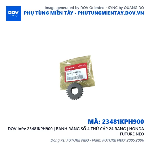 23481KPH900 | BÁNH RĂNG SỐ 4 THỨ CẤP 24 RĂNG | HONDA FUTURE NEO — 23481KPH900