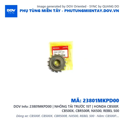 23801MKPD00 | NHÔNG TẢI TRƯỚC 15T | HONDA CB500F, CB500X, CBR500R, NX500, REBEL 500 — 23801MKPD00