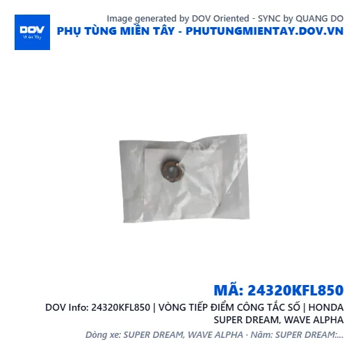 24320KFL850 | VÒNG TIẾP ĐIỂM CÔNG TẮC SỐ | HONDA SUPER DREAM, WAVE ALPHA — 24320KFL850