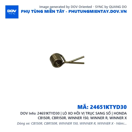 24651KTYD30 | LÒ XO HỒI VỊ TRỤC SANG SỐ | HONDA CB150R, CBR150R, WINNER 150, WINNER R, WINNER X — 24651KTYD30
