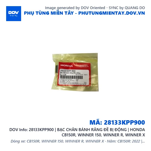 28133KPP900 | BẠC CHĂN BÁNH RĂNG ĐỀ BỊ ĐỘNG | HONDA CB150R, WINNER 150, WINNER R, WINNER X — 28133KPP900