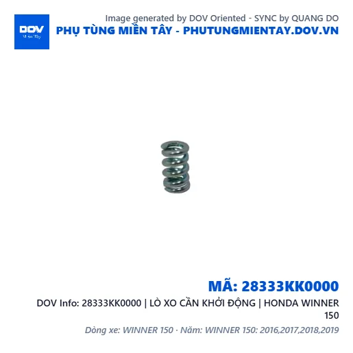 28333KK0000 | LÒ XO CẦN KHỞI ĐỘNG | HONDA WINNER 150 — 28333KK0000