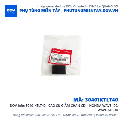 30401KTL740 | CAO SU GIẢM CHẤN CDI | HONDA WAVE 100, WAVE ALPHA — 30401KTL740