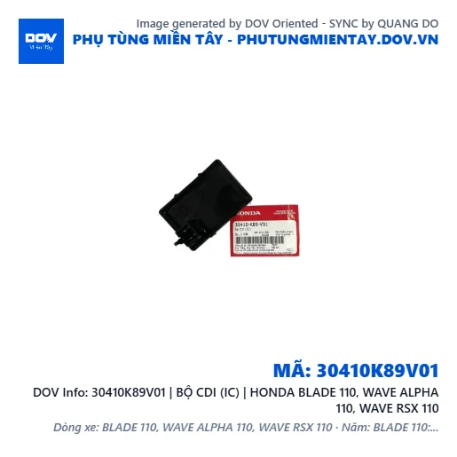 30410K89V01 | BỘ CDI (IC) | HONDA BLADE 110, WAVE ALPHA 110, WAVE RSX 110 — 30410K89V01