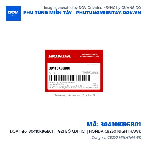 30410KBGB01 | (G2) BỘ CDI (IC) | HONDA CB250 NIGHTHAWK — 30410KBGB01