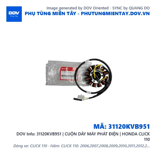31120KVB951 | CUỘN DÂY MÁY PHÁT ĐIỆN | HONDA CLICK 110 — 31120KVB951