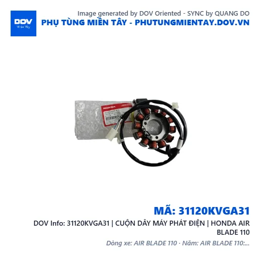 31120KVGA31 | CUỘN DÂY MÁY PHÁT ĐIỆN | HONDA AIR BLADE 110 — 31120KVGA31
