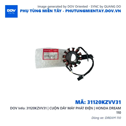 31120KZVV31 | CUỘN DÂY MÁY PHÁT ĐIỆN | HONDA DREAM 110 — 31120KZVV31