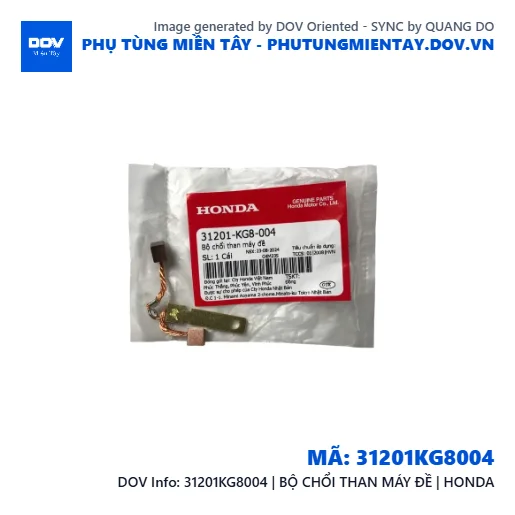 31201KG8004 | BỘ CHỔI THAN MÁY ĐỀ | HONDA  — 31201KG8004