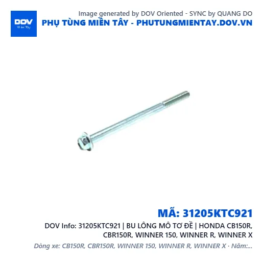 31205KTC921 | BU LÔNG MÔ TƠ ĐỀ | HONDA CB150R, CBR150R, WINNER 150, WINNER R, WINNER X — 31205KTC921