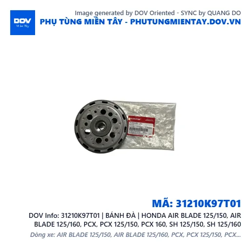 31210K97T01 | BÁNH ĐÀ | HONDA AIR BLADE 125/150, AIR BLADE 125/160, PCX, PCX 125/150, PCX 160, SH 125/150, SH 125/160 — 31210K97T01