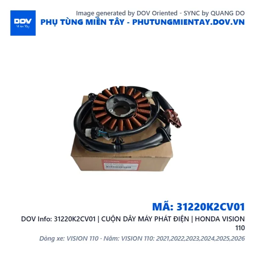 31220K2CV01 | CUỘN DÂY MÁY PHÁT ĐIỆN | HONDA VISION 110 — 31220K2CV01