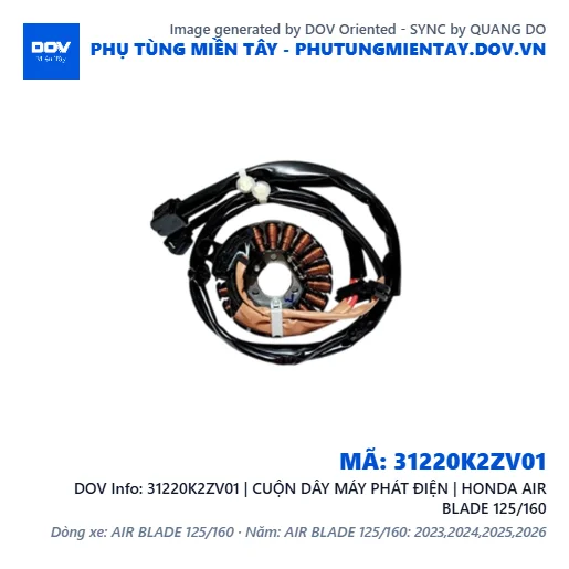 31220K2ZV01 | CUỘN DÂY MÁY PHÁT ĐIỆN | HONDA AIR BLADE 125/160 — 31220K2ZV01