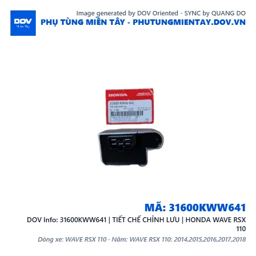 31600KWW641 | TIẾT CHẾ CHỈNH LƯU | HONDA WAVE RSX 110 — 31600KWW641