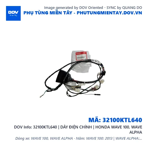 32100KTL640 | DÂY ĐIỆN CHÍNH | HONDA WAVE 100, WAVE ALPHA — 32100KTL640