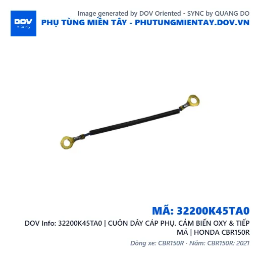 32200K45TA0 | CUÔN DÂY CÁP PHỤ, CẢM BIẾN OXY & TIẾP MÁ | HONDA CBR150R — 32200K45TA0