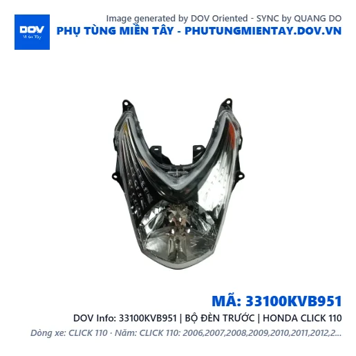 33100KVB951 | BỘ ĐÈN TRƯỚC | HONDA CLICK 110 — 33100KVB951