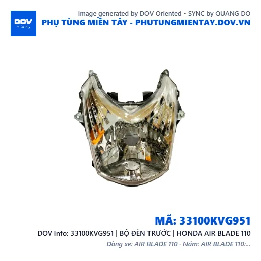 33100KVG951 | BỘ ĐÈN TRƯỚC | HONDA AIR BLADE 110 — 33100KVG951