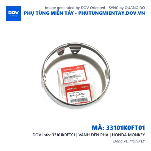 33101K0FT01 | VÀNH ĐÈN PHA | HONDA MONKEY — 33101K0FT01