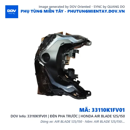 33110K1FV01 | ĐÈN PHA TRƯỚC | HONDA AIR BLADE 125/150 — 33110K1FV01