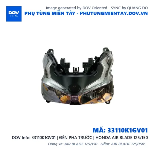 33110K1GV01 | ĐÈN PHA TRƯỚC | HONDA AIR BLADE 125/150 — 33110K1GV01
