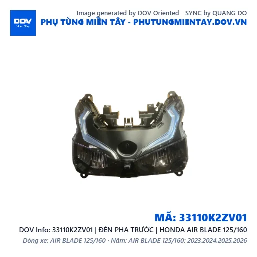 33110K2ZV01 | ĐÈN PHA TRƯỚC | HONDA AIR BLADE 125/160 — 33110K2ZV01